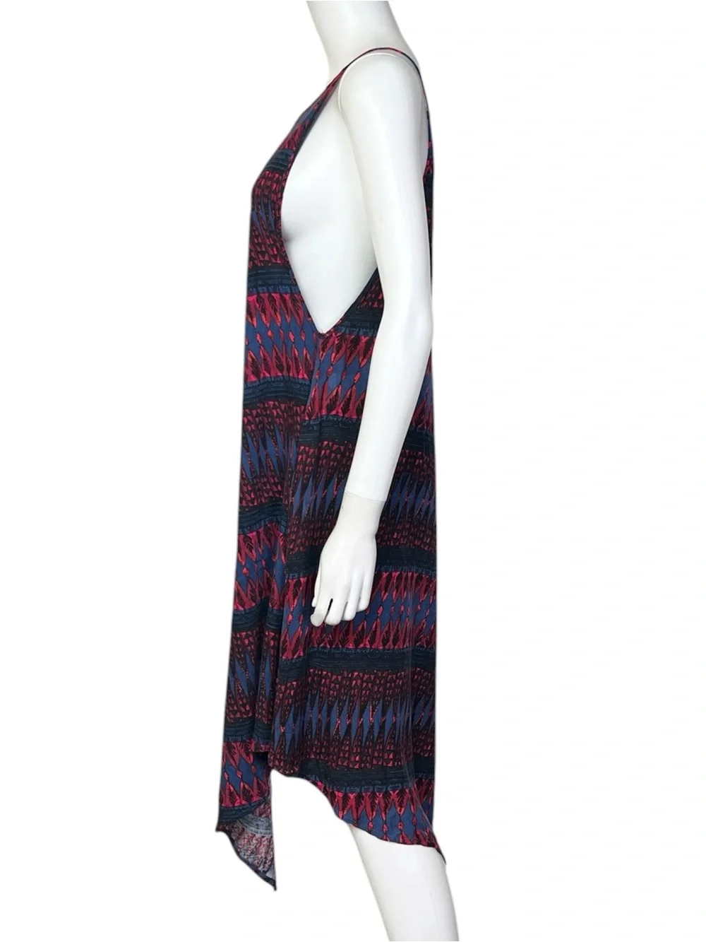 Free People Fleeting Moment V Back Dress in Navy Combo - sz Small